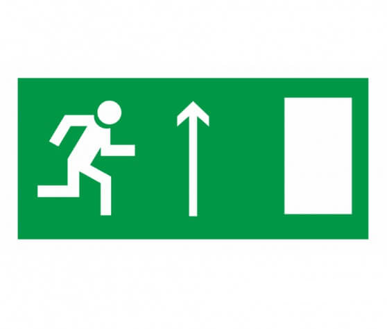 фото Знак Е-12 (Направление к эвакуационному выходу прямо (правосторонний))